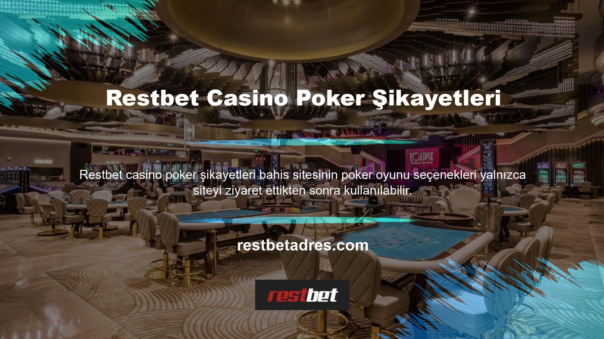 Restbet Casino Poker'in hiçbir şikayet incelemesi yok
